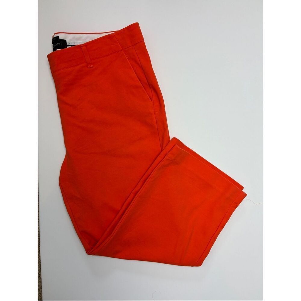 Talbots Chelsea Sunny Orange Cropped Dress Pants, great pockets
